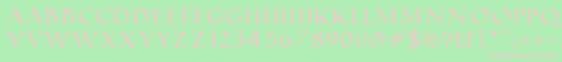 RomanSd Font – Pink Fonts on Green Background