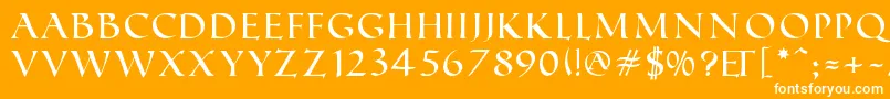 RomanSd Font – White Fonts on Orange Background