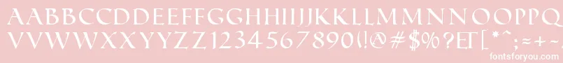 RomanSd Font – White Fonts on Pink Background