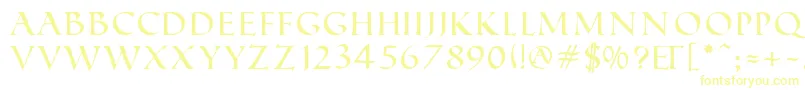 RomanSd Font – Yellow Fonts on White Background