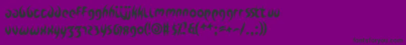 ZdykCapricorn Font – Black Fonts on Purple Background