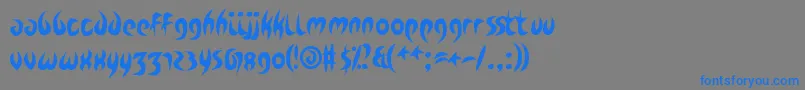 ZdykCapricorn Font – Blue Fonts on Gray Background