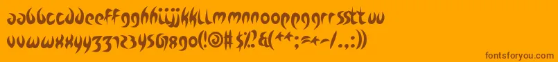 ZdykCapricorn Font – Brown Fonts on Orange Background