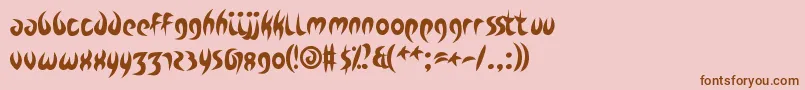 ZdykCapricorn Font – Brown Fonts on Pink Background