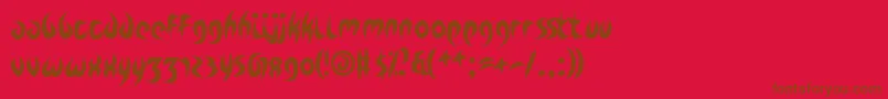 ZdykCapricorn Font – Brown Fonts on Red Background