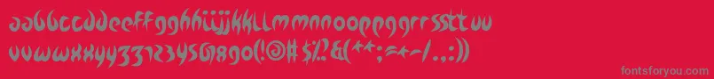 ZdykCapricorn Font – Gray Fonts on Red Background