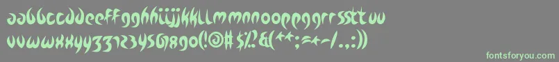 ZdykCapricorn Font – Green Fonts on Gray Background