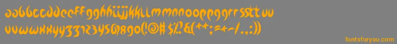 ZdykCapricorn Font – Orange Fonts on Gray Background