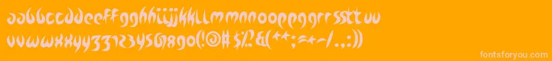 ZdykCapricorn Font – Pink Fonts on Orange Background