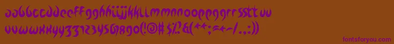 ZdykCapricorn Font – Purple Fonts on Brown Background