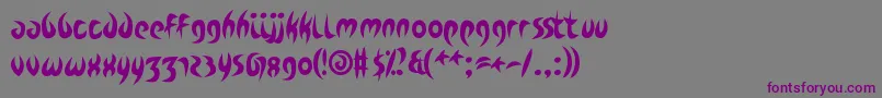 ZdykCapricorn Font – Purple Fonts on Gray Background