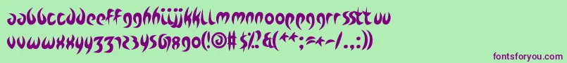 ZdykCapricorn Font – Purple Fonts on Green Background
