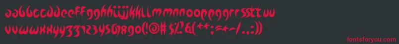 ZdykCapricorn Font – Red Fonts on Black Background