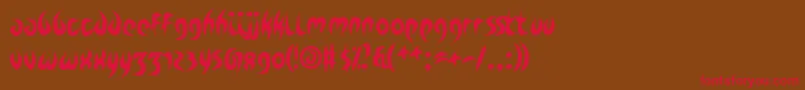 ZdykCapricorn Font – Red Fonts on Brown Background
