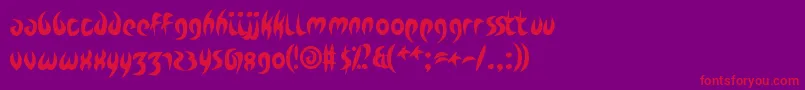ZdykCapricorn Font – Red Fonts on Purple Background