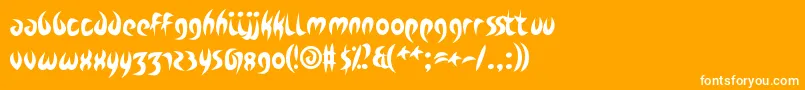 ZdykCapricorn Font – White Fonts on Orange Background