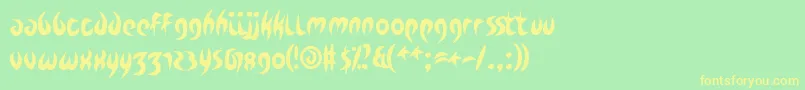 ZdykCapricorn Font – Yellow Fonts on Green Background