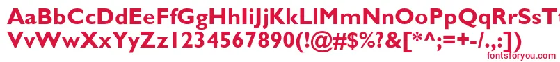 Czcionka Gillsans ffy – czerwone czcionki