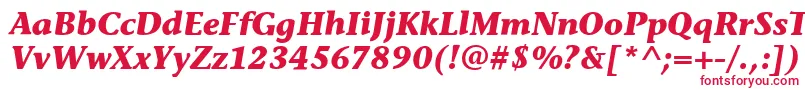 StoneInfItcBoldItalic Font – Red Fonts on White Background