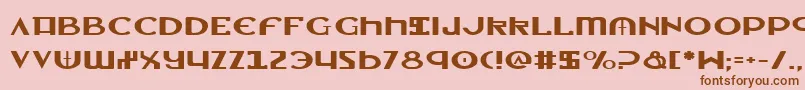 フォントLionv2e – ピンクの背景に茶色のフォント