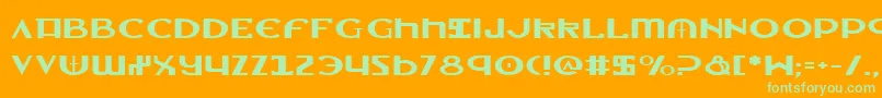 Lionv2e Font – Green Fonts on Orange Background