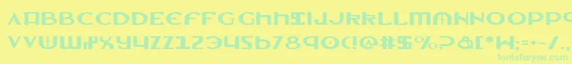 Lionv2e Font – Green Fonts on Yellow Background