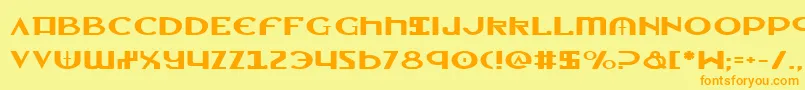 Lionv2e Font – Orange Fonts on Yellow Background