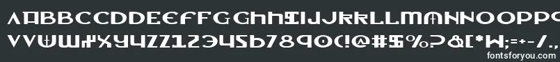 フォントLionv2e – 黒い背景に白い文字