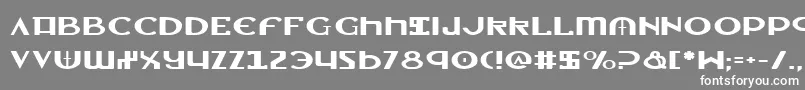 フォントLionv2e – 灰色の背景に白い文字