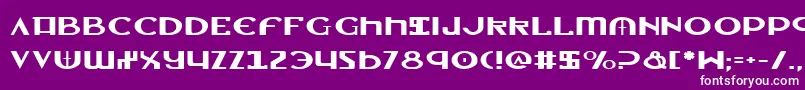 フォントLionv2e – 紫の背景に白い文字