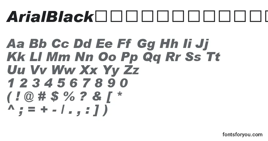 ArialBlackРљСѓСЂСЃРёРІ Font – alphabet, numbers, special characters