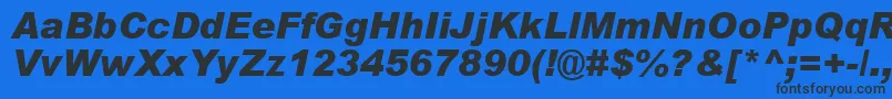 ArialBlackРљСѓСЂСЃРёРІ Font – Black Fonts on Blue Background