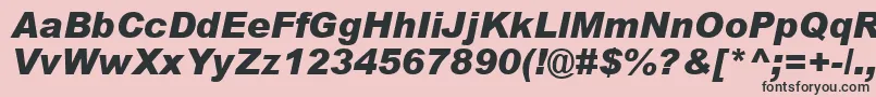 ArialBlackРљСѓСЂСЃРёРІ-Schriftart – Schwarze Schriften auf rosa Hintergrund