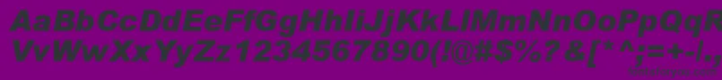 ArialBlackРљСѓСЂСЃРёРІ Font – Black Fonts on Purple Background