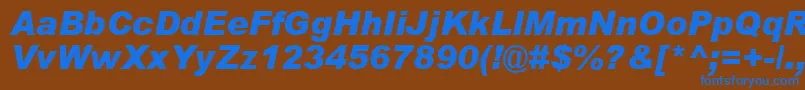 フォントArialBlackРљСѓСЂСЃРёРІ – 茶色の背景に青い文字