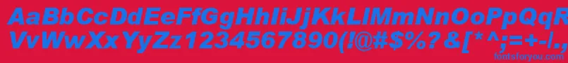 ArialBlackРљСѓСЂСЃРёРІ Font – Blue Fonts on Red Background