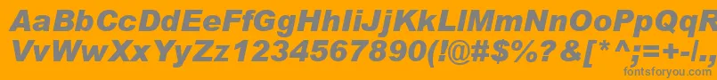 フォントArialBlackРљСѓСЂСЃРёРІ – オレンジの背景に灰色の文字
