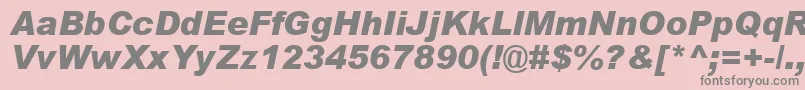 ArialBlackРљСѓСЂСЃРёРІ Font – Gray Fonts on Pink Background