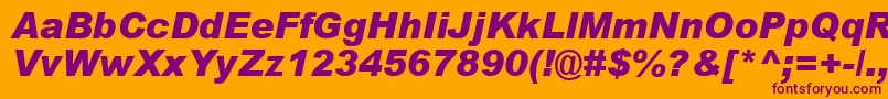 ArialBlackРљСѓСЂСЃРёРІ Font – Purple Fonts on Orange Background