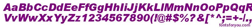 ArialBlackРљСѓСЂСЃРёРІ Font – Purple Fonts on White Background