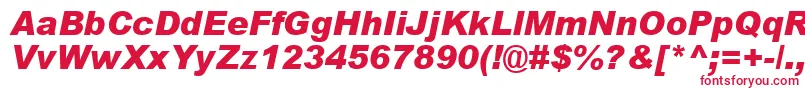 ArialBlackРљСѓСЂСЃРёРІ Font – Red Fonts on White Background