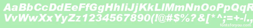 ArialBlackРљСѓСЂСЃРёРІ Font – White Fonts on Green Background