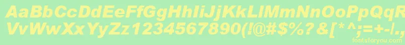フォントArialBlackРљСѓСЂСЃРёРІ – 黄色の文字が緑の背景にあります
