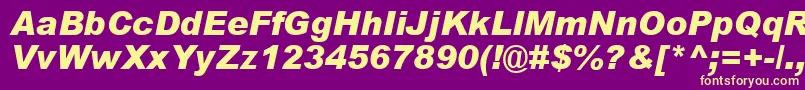 ArialBlackРљСѓСЂСЃРёРІ Font – Yellow Fonts on Purple Background