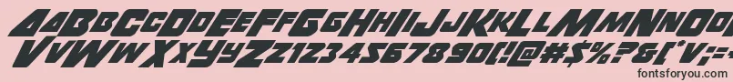 fuente Thunderstrikeitalic – Fuentes Negras Sobre Fondo Rosa