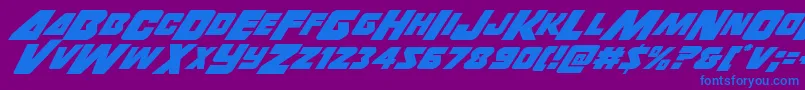 Thunderstrikeitalic Font – Blue Fonts on Purple Background