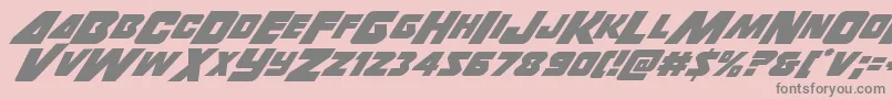 Thunderstrikeitalic Font – Gray Fonts on Pink Background