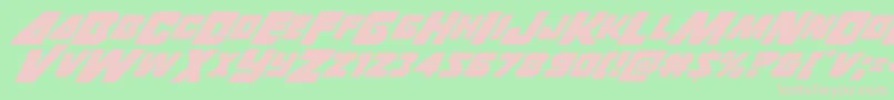 Thunderstrikeitalic Font – Pink Fonts on Green Background