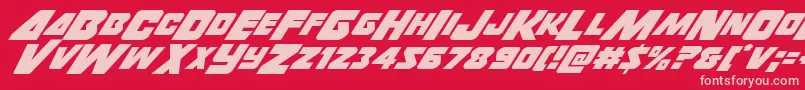 Thunderstrikeitalic Font – Pink Fonts on Red Background