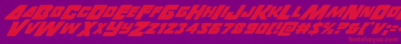 fuente Thunderstrikeitalic – Fuentes Rojas Sobre Fondo Morado